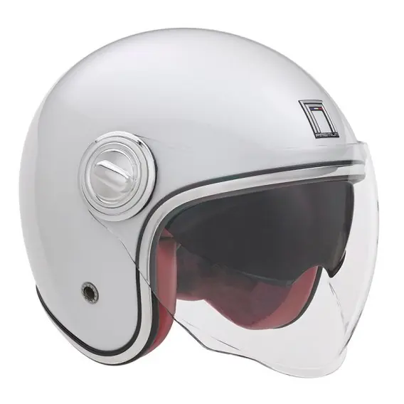Darmowy zwrot NOX PREMIUM KASK OTWARTY JET HERITAGE SOLID KOLOR BIAŁY POŁYSK ROZMIAR L